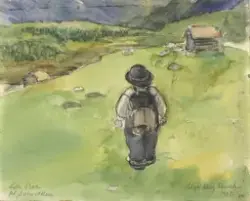 Lille Boa på setervollen. Forarbeid til barneboka, Titta og 