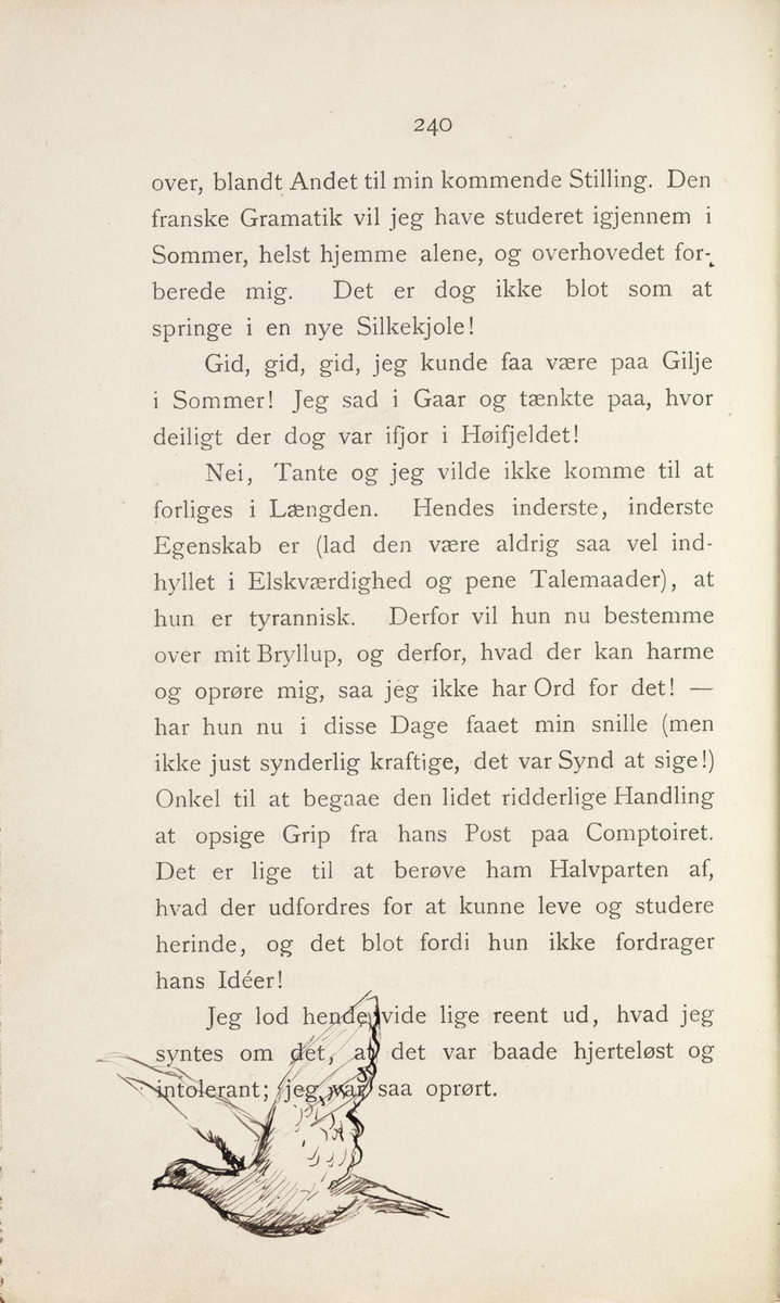 Skisser i Jonas Lies bok "Familien på Gilje" (København 1883) [Tegning]