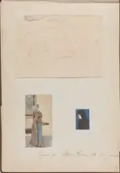 Figurstudie; Jente; Magdalena [Tegning]