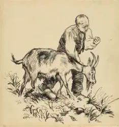 "Mæ-æ-æ!" sa geita [Tegning]