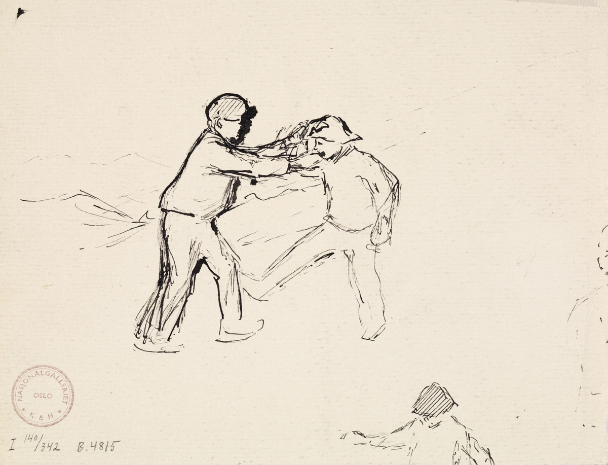 Grip og tante Alette  [Tegning]