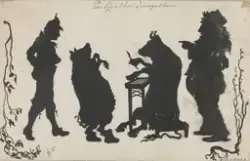 Silhuetter; Peer Gynt hos Dovregubben [Tegning]