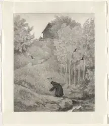 Mor der kommer en kjerring [Tegning]