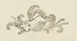 Ornament med hare [Tegning]