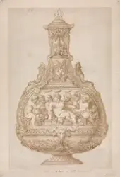 Forarbeid til en fiasca [Tegning]