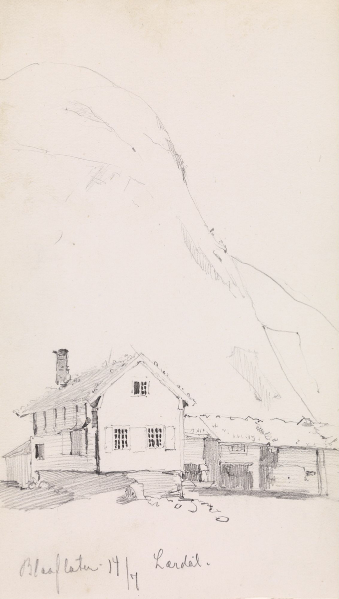 Blåflat i Lærdal [Tegning]