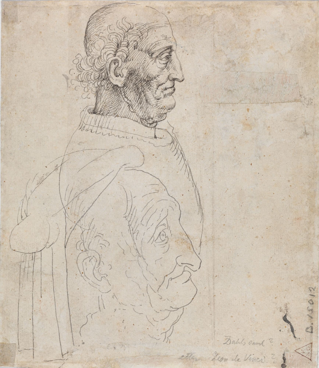 Mannshoder i profil [Tegning]