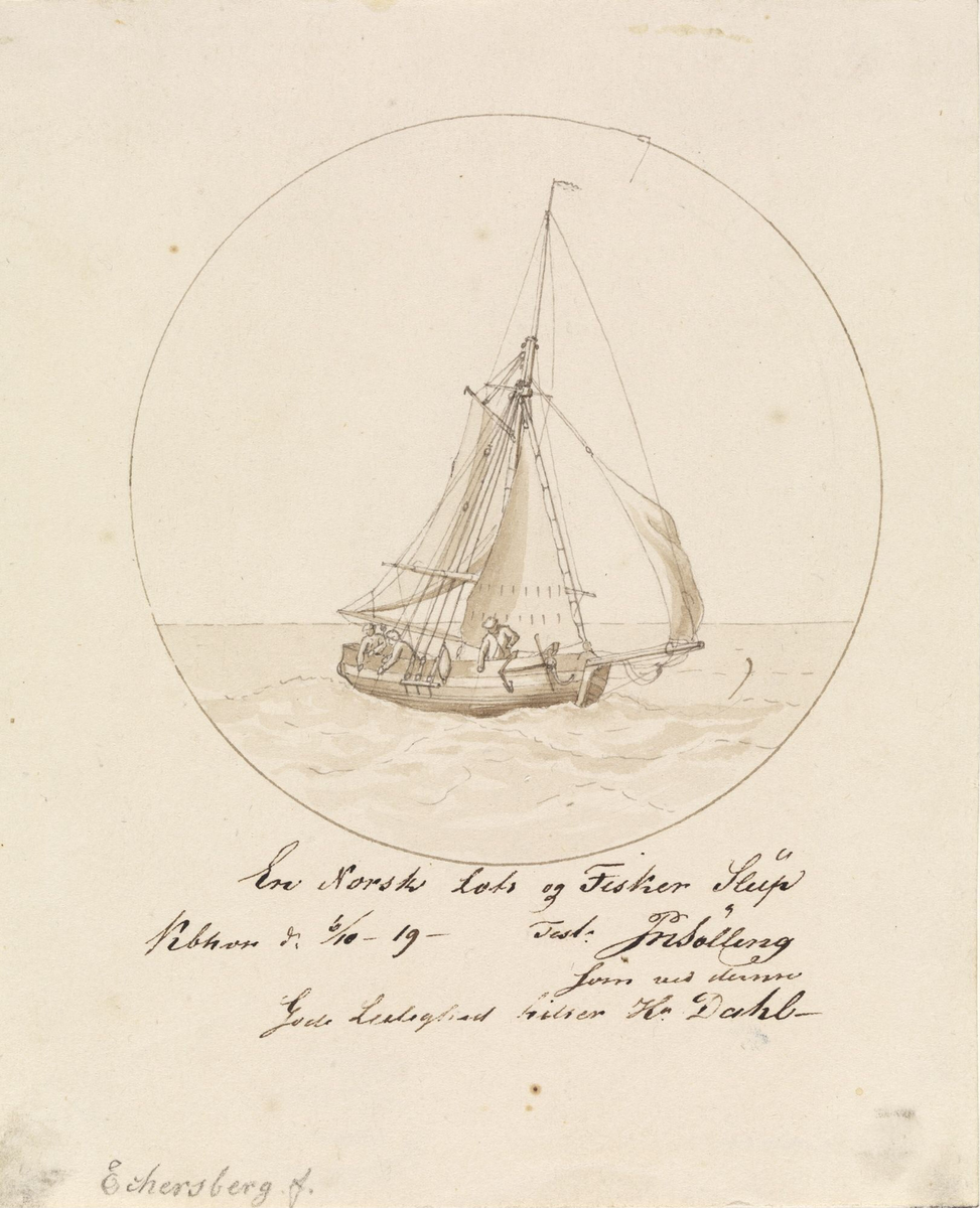 Fiskebåt [Tegning]