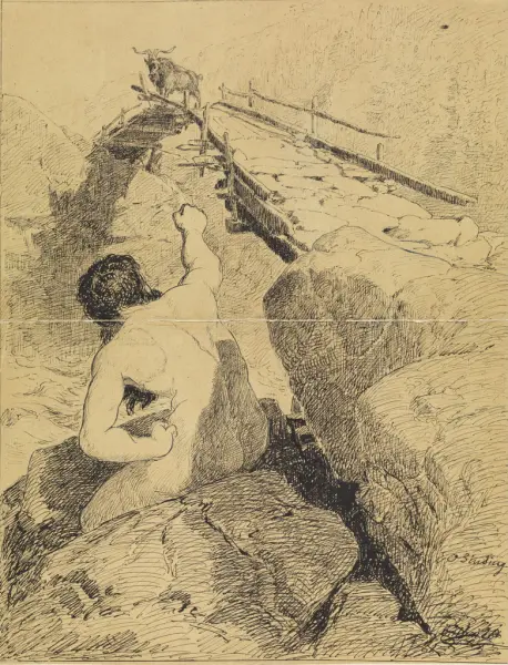 "Hvem er det som tramper på mi bru?" skrek trollet [Tegning]