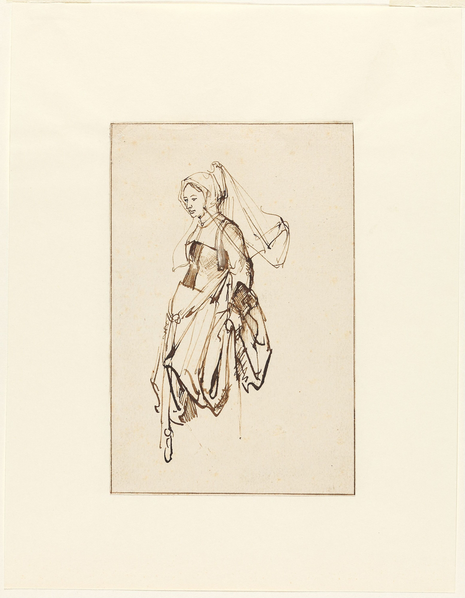 Engelsk kvinne [Tegning]