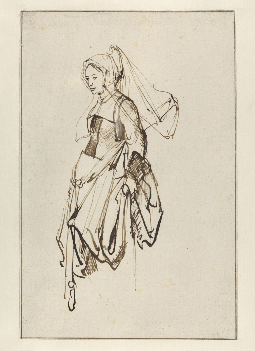 Engelsk kvinne [Tegning]