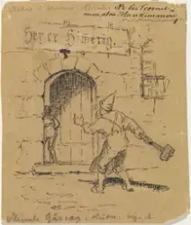 Han grep slegga og kastet i dørgløtten med det samme skredde