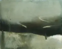 Mildværsnatt i desember [Maleri]