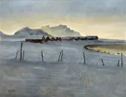 Naust nordpå [Maleri]