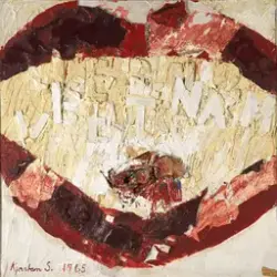 Av rapport fra Vietnam. Barn overskylles av brennende napalm