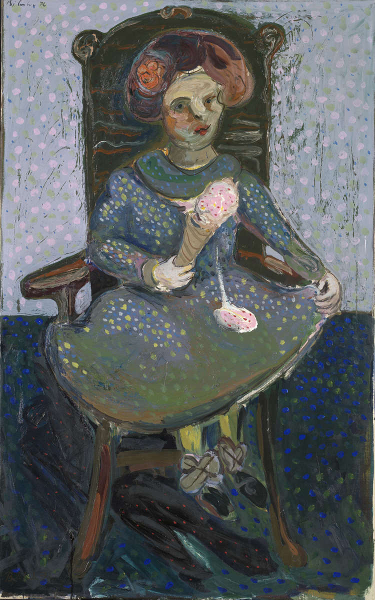 Pike med iskrem [Maleri]