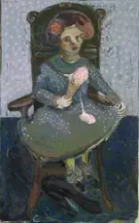 Pike med iskrem [Maleri]