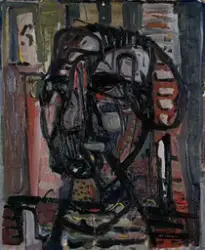 Komposisjon med hode [Maleri]