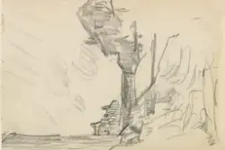 Fra Akerselven [Tegning]