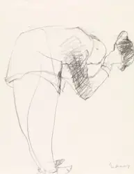 Mann som hilser [Tegning]