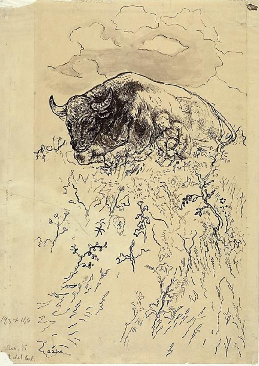 Pelle som gjetergutt [Tegning]
