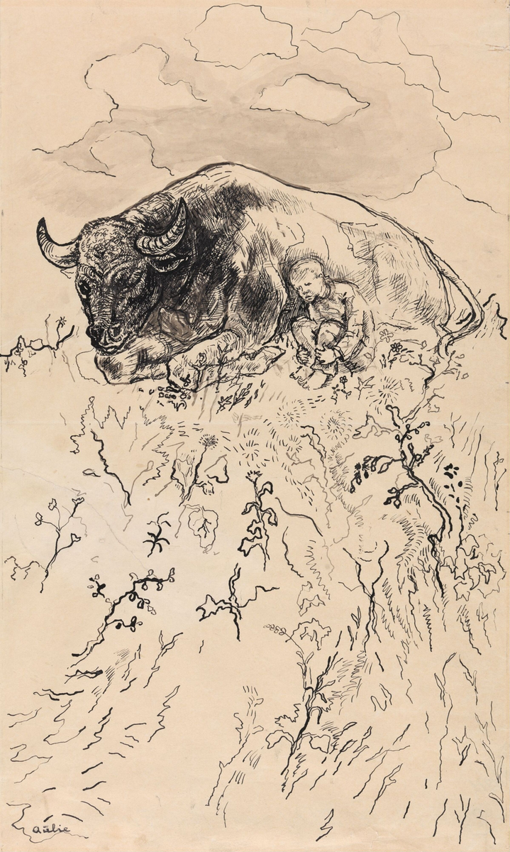 Pelle som gjetergutt [Tegning]