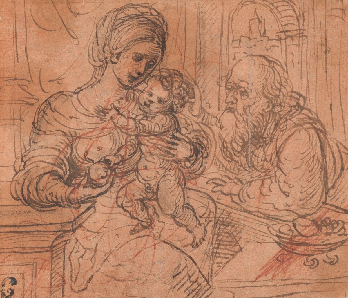 Den hellige familie [Tegning]