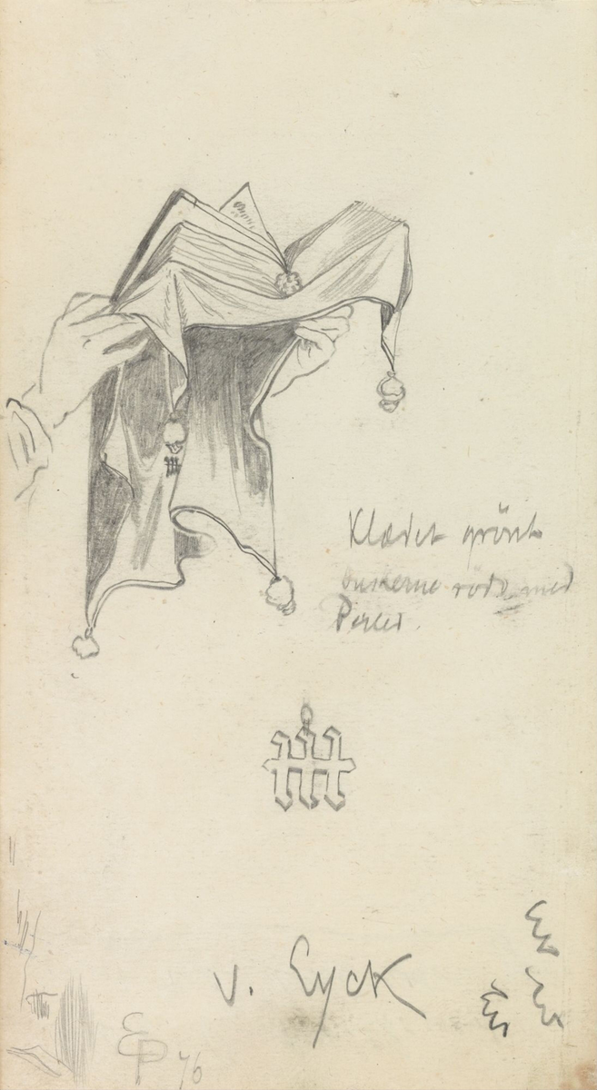 Studie av klede. Etter Jan van Eyck [Tegning]