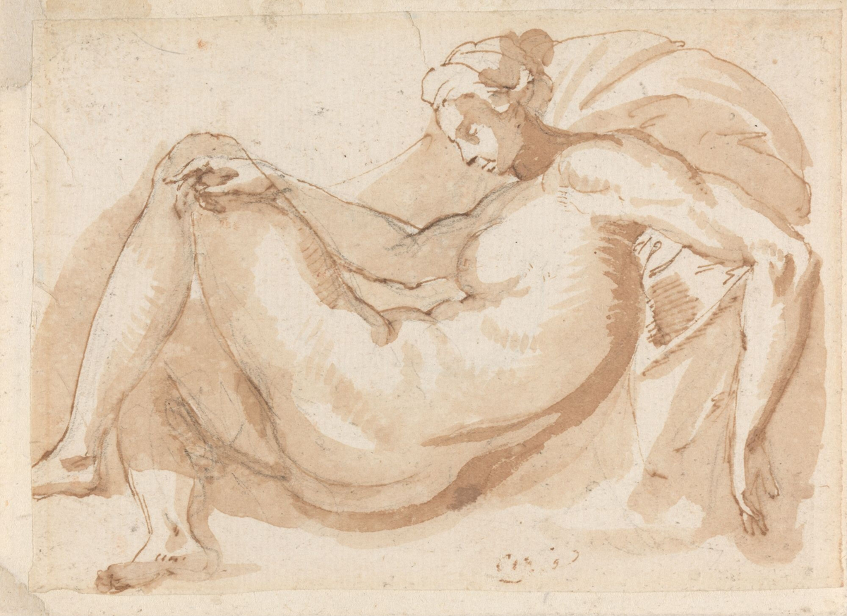Leda og svanen [Tegning]