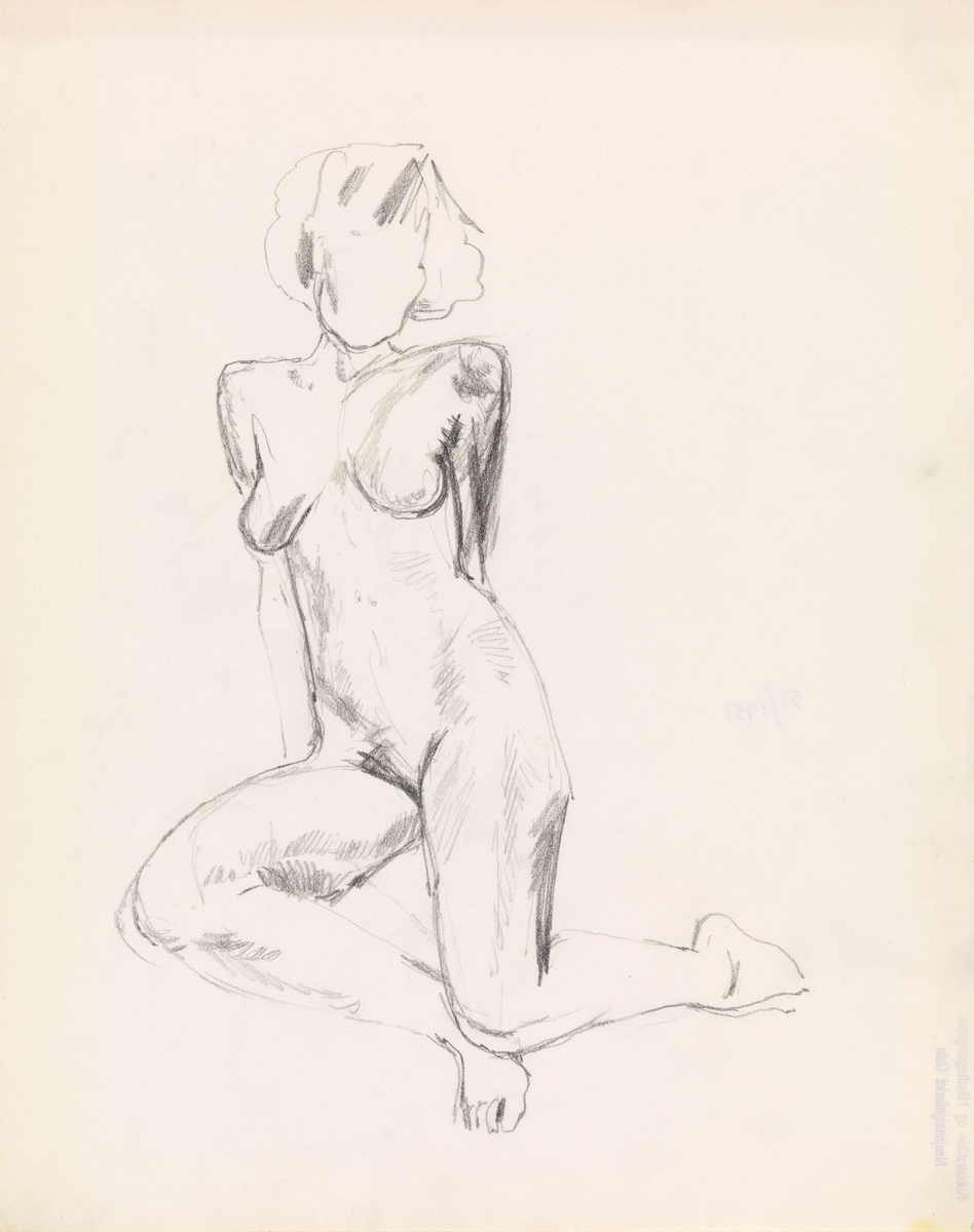 Kvinnelig akt [Tegning]