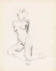 Kvinnelig akt [Tegning]