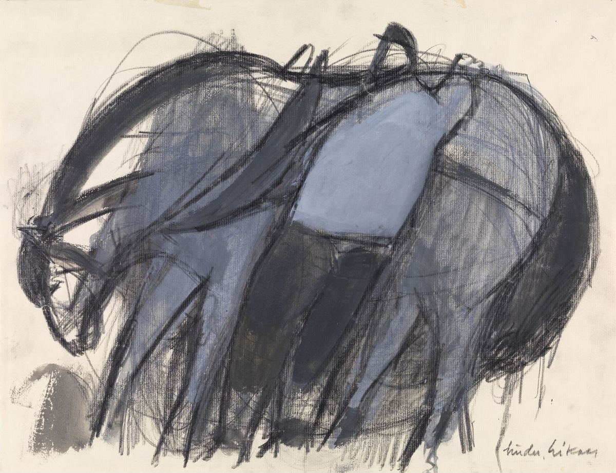 Hesten seles [Tegning]