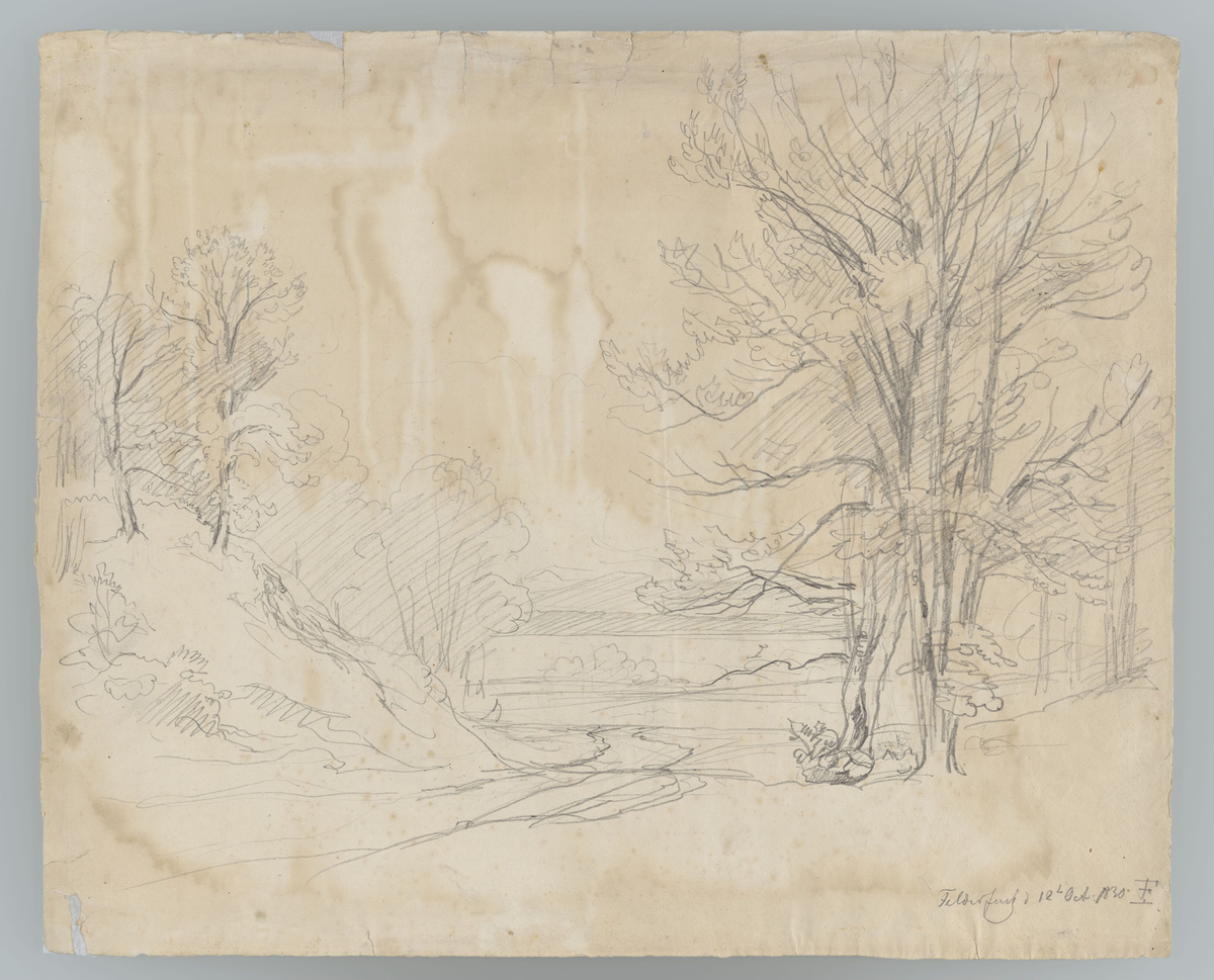 Landskap, Feldafing [Tegning]