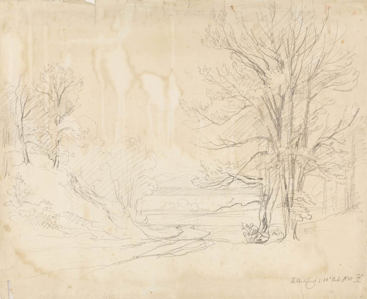 Landskap, Feldafing [Tegning]