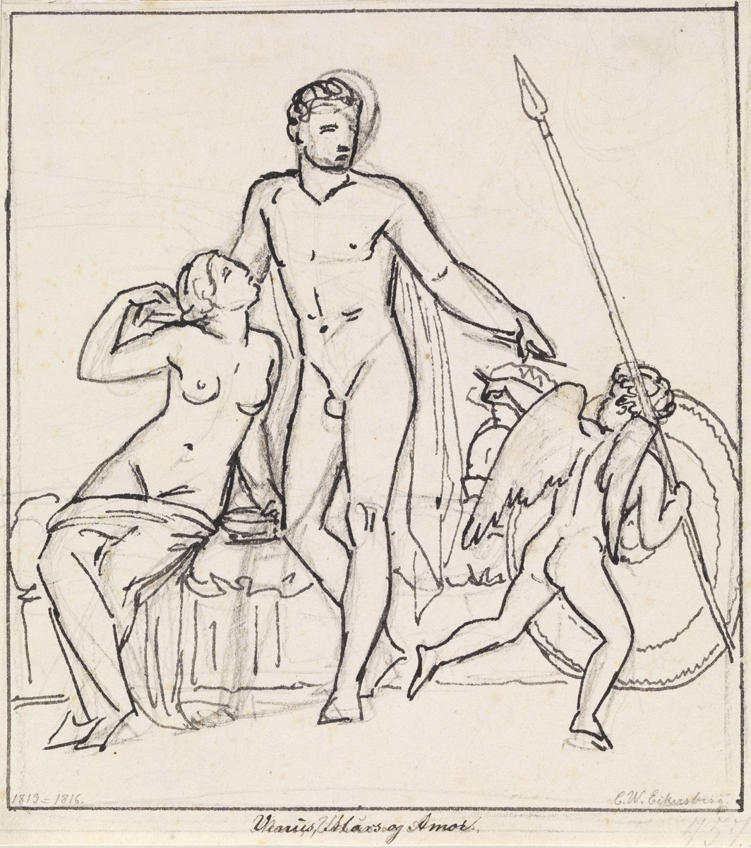 Venus, Mars og Amor [Tegning]