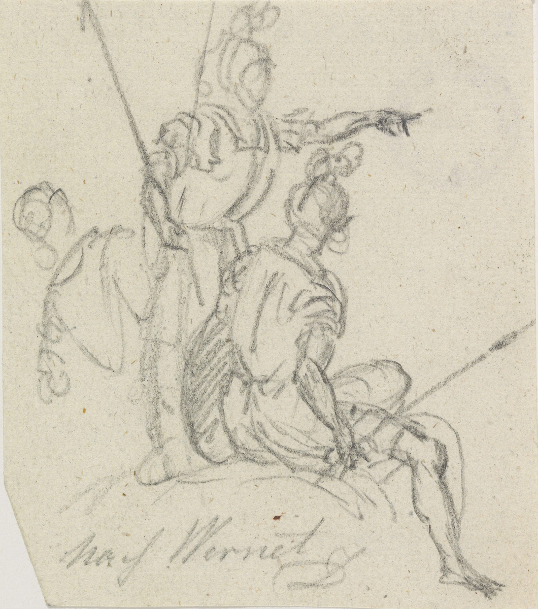 Romerske soldater. Etter Vernet [Tegning]