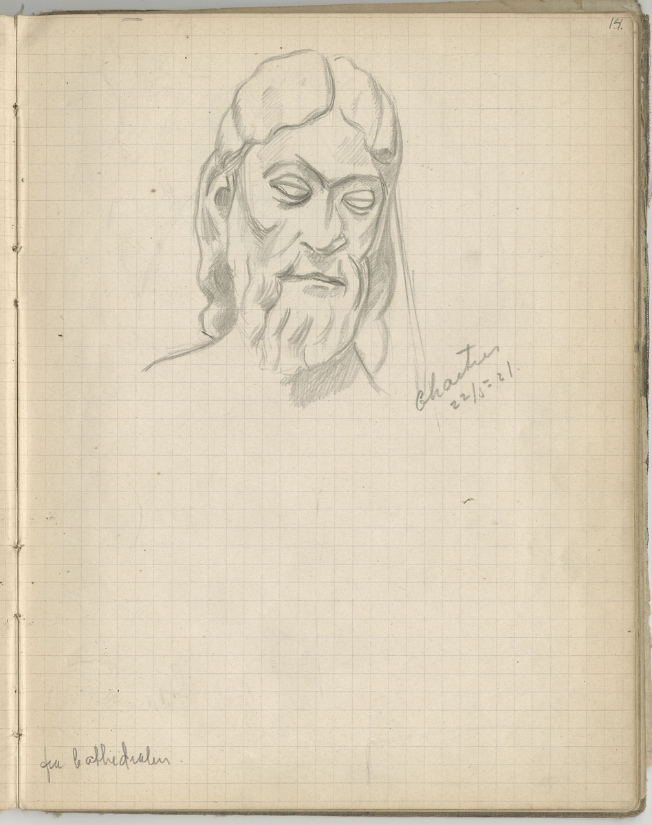 Hode, katedralen i Chartres [Tegning]