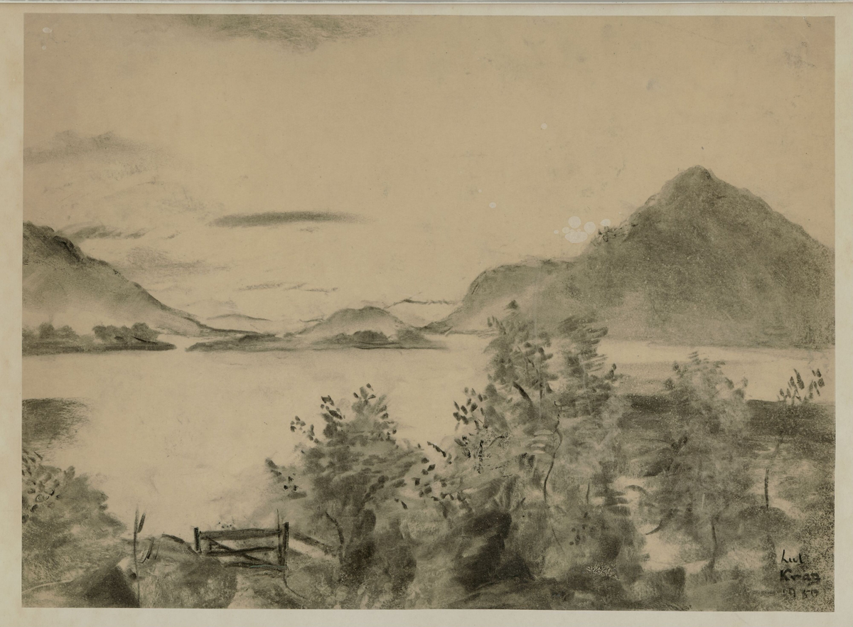 Kystlandskap [Tegning]