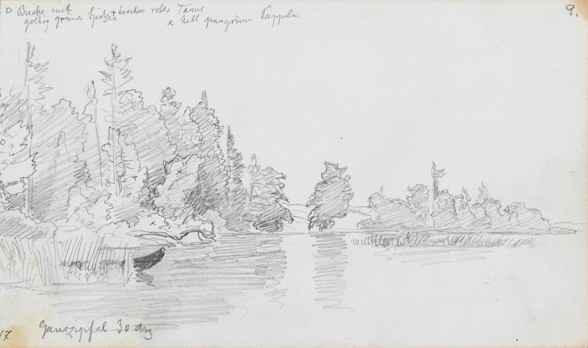 Fra Ganszipfel, Chiemsee [Tegning]