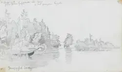 Fra Ganszipfel, Chiemsee [Tegning]