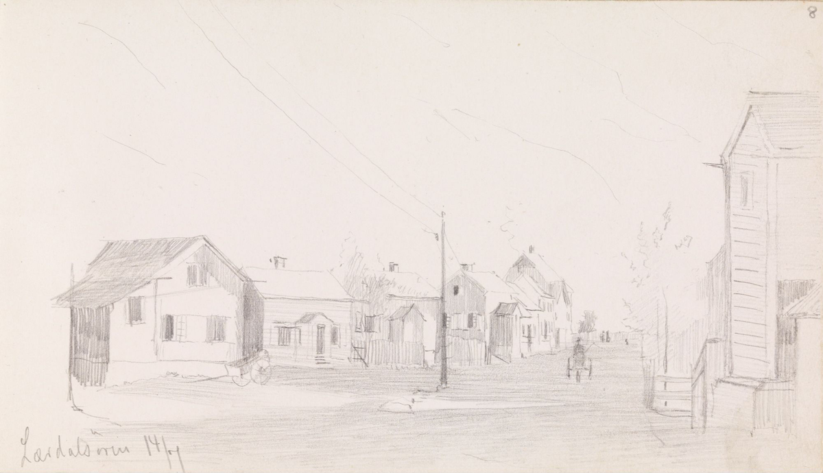 Fra Lærdalsøyri [Tegning]