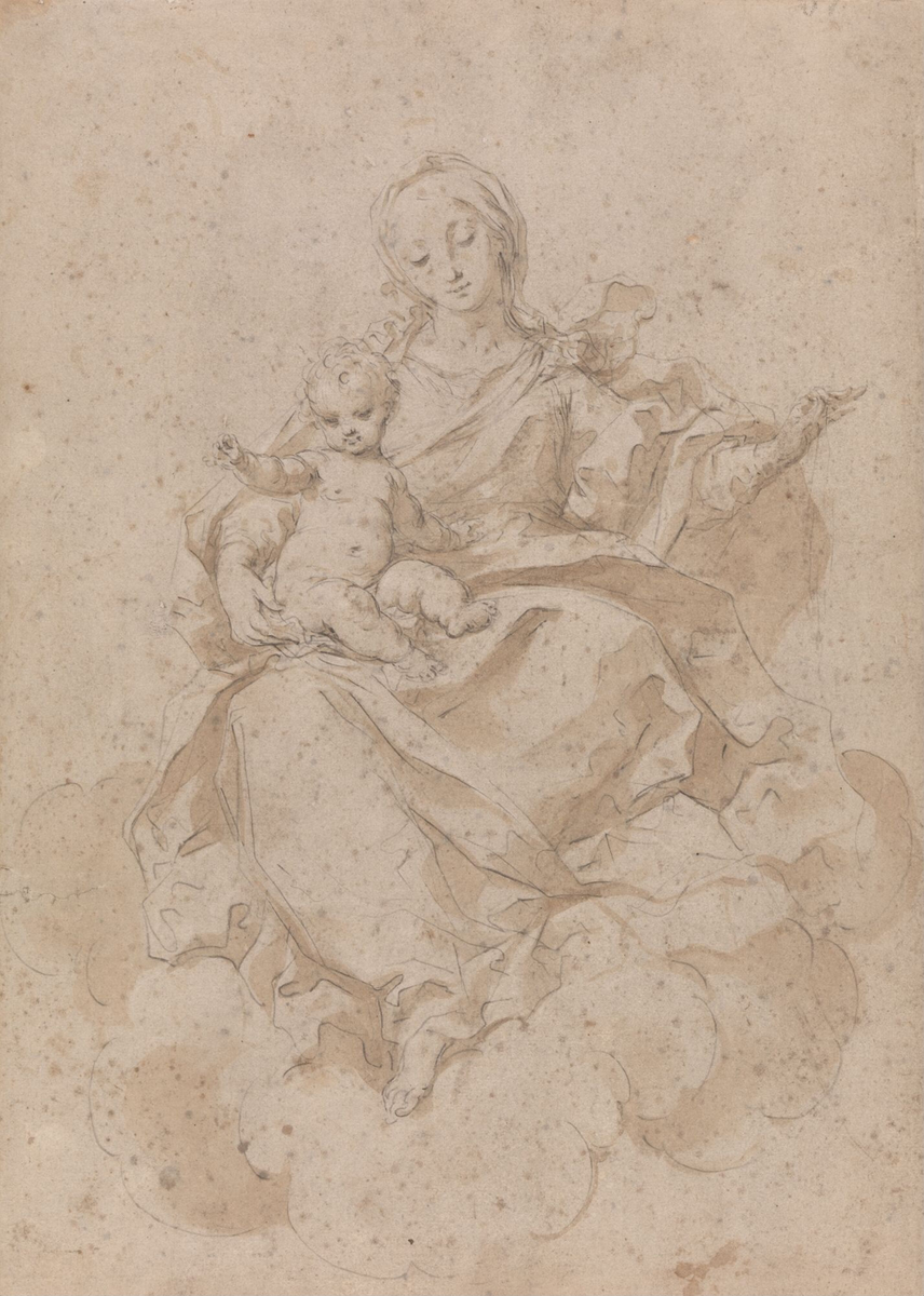 Maria med Jesusbarnet [Tegning]