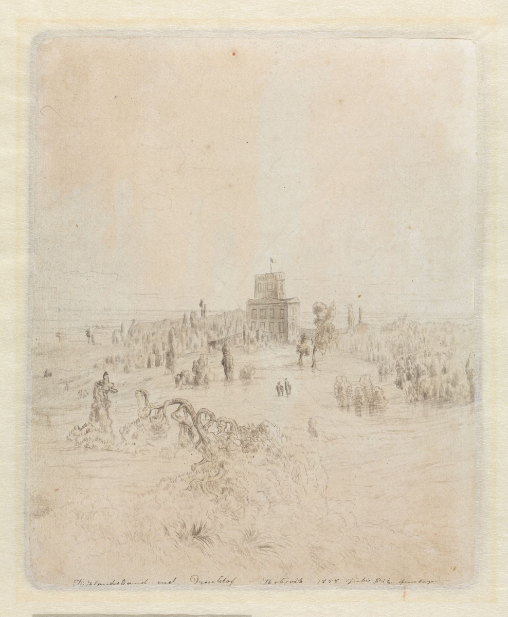 Faneborgen i Grafenberger Wald [Tegning]