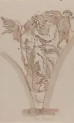 Zevs kysser Amor [Tegning]