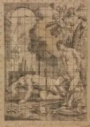 Døperen Johannes og den hellige Sebastian [Tegning]