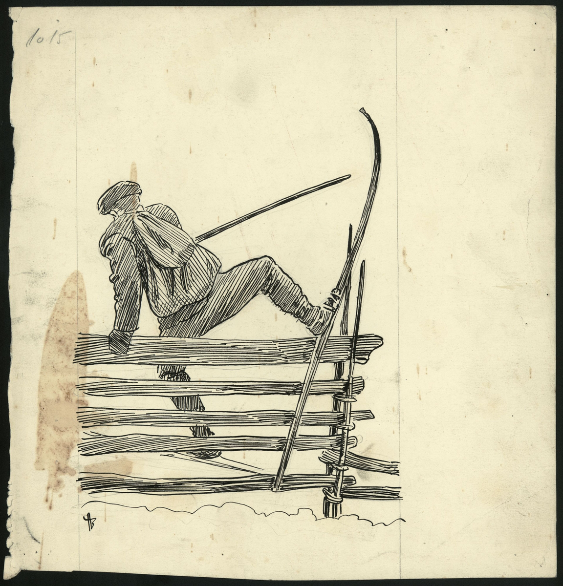 Omkring Huitfeldt [Tegning]