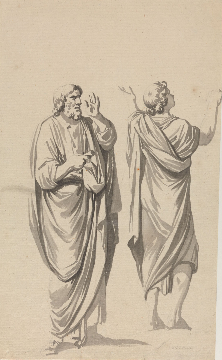 To draperte figurer [Tegning]
