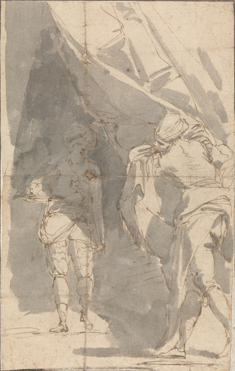 To menn i orientalske drakter [Tegning]