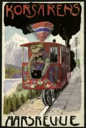 Forarbeid til forside til "Korsarens aarsrevue" [Tegning]