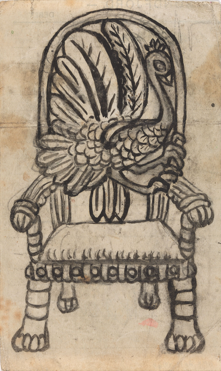 Stol, utkast [Tegning]
